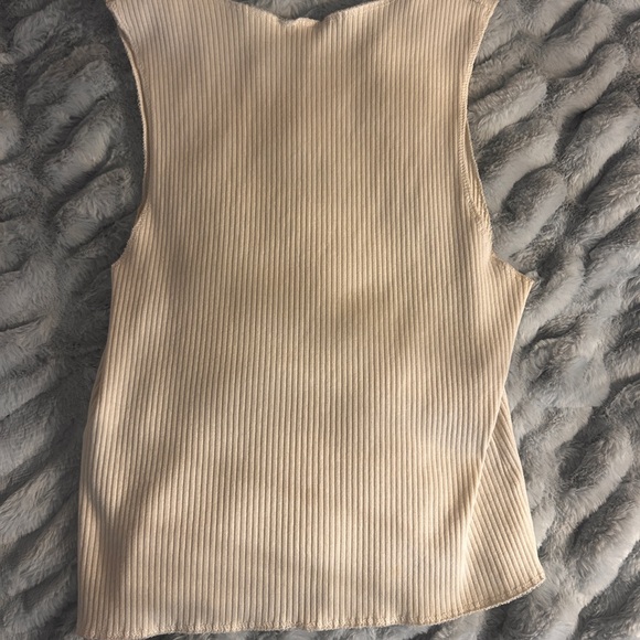 White Ribbed Tank Top - Picture 3 of 5